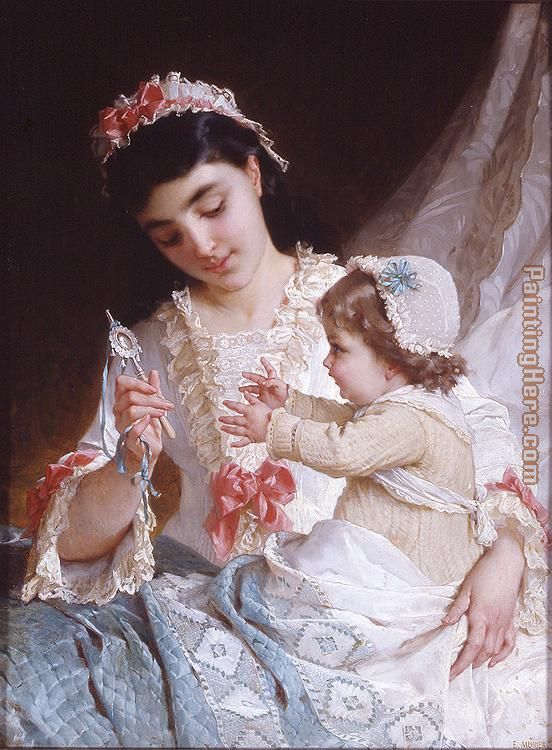 Emile Munier Distracting the Baby